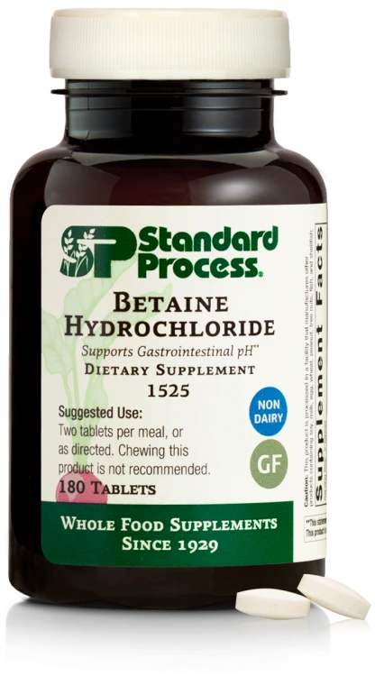 Standard Process Betaine Hydrochloride 180 Tablets